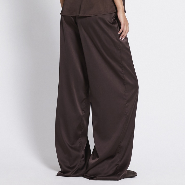 Satin pants "Ashley" Brown